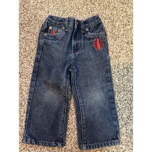 Vintage Y2K Spider Man Embroidered Jeans Kids Boys 18 Months